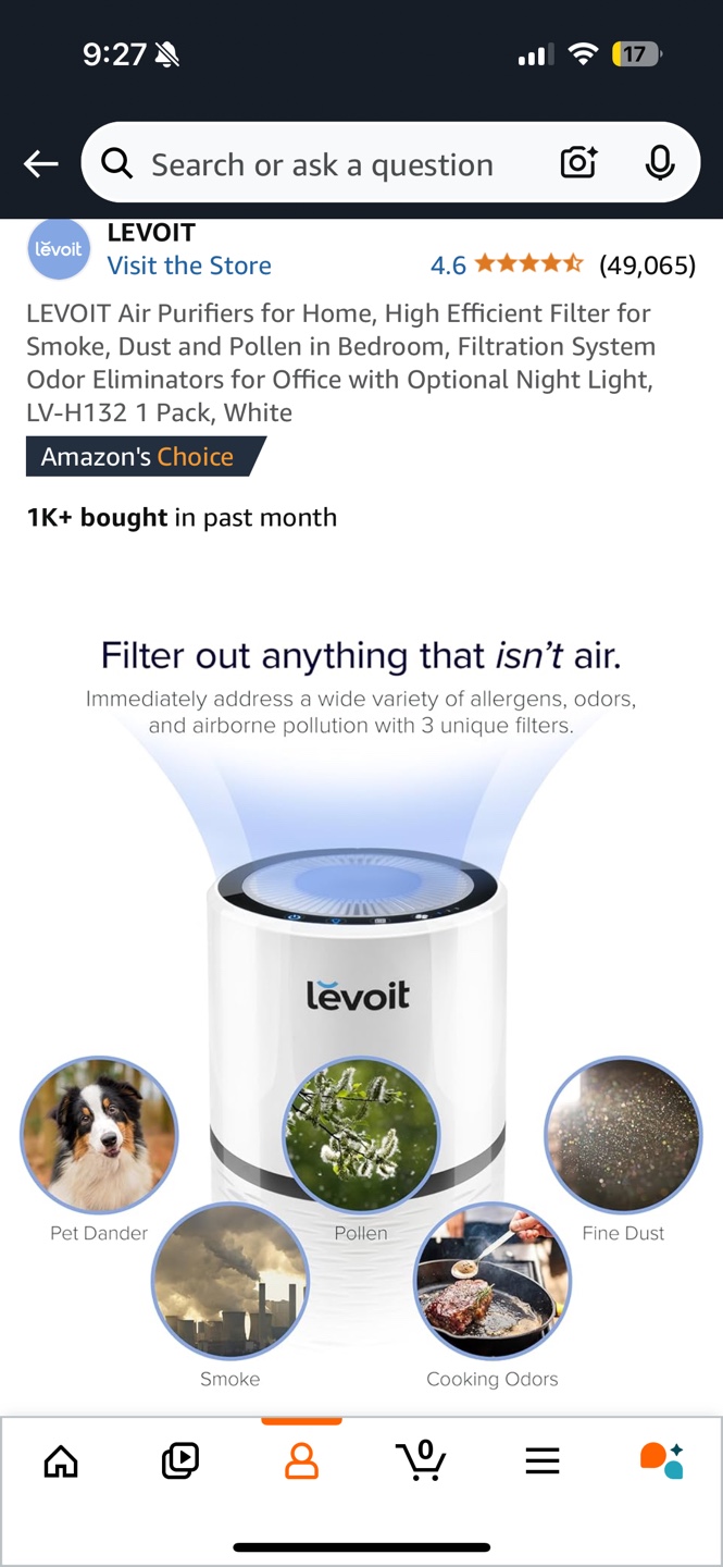 Levoit Air Purifier - White - photo 2