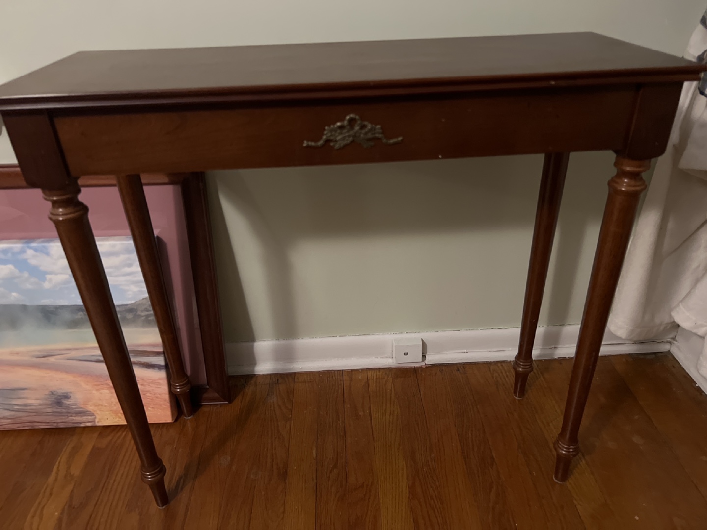 Dark Wood Console Table - photo 3