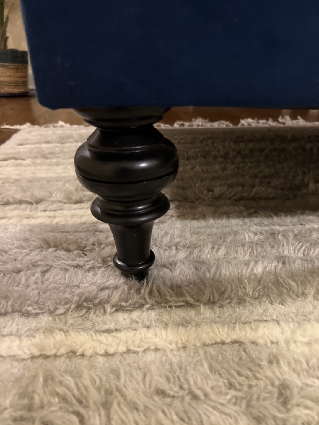 Navy Blue Velvet Sofa - photo 3