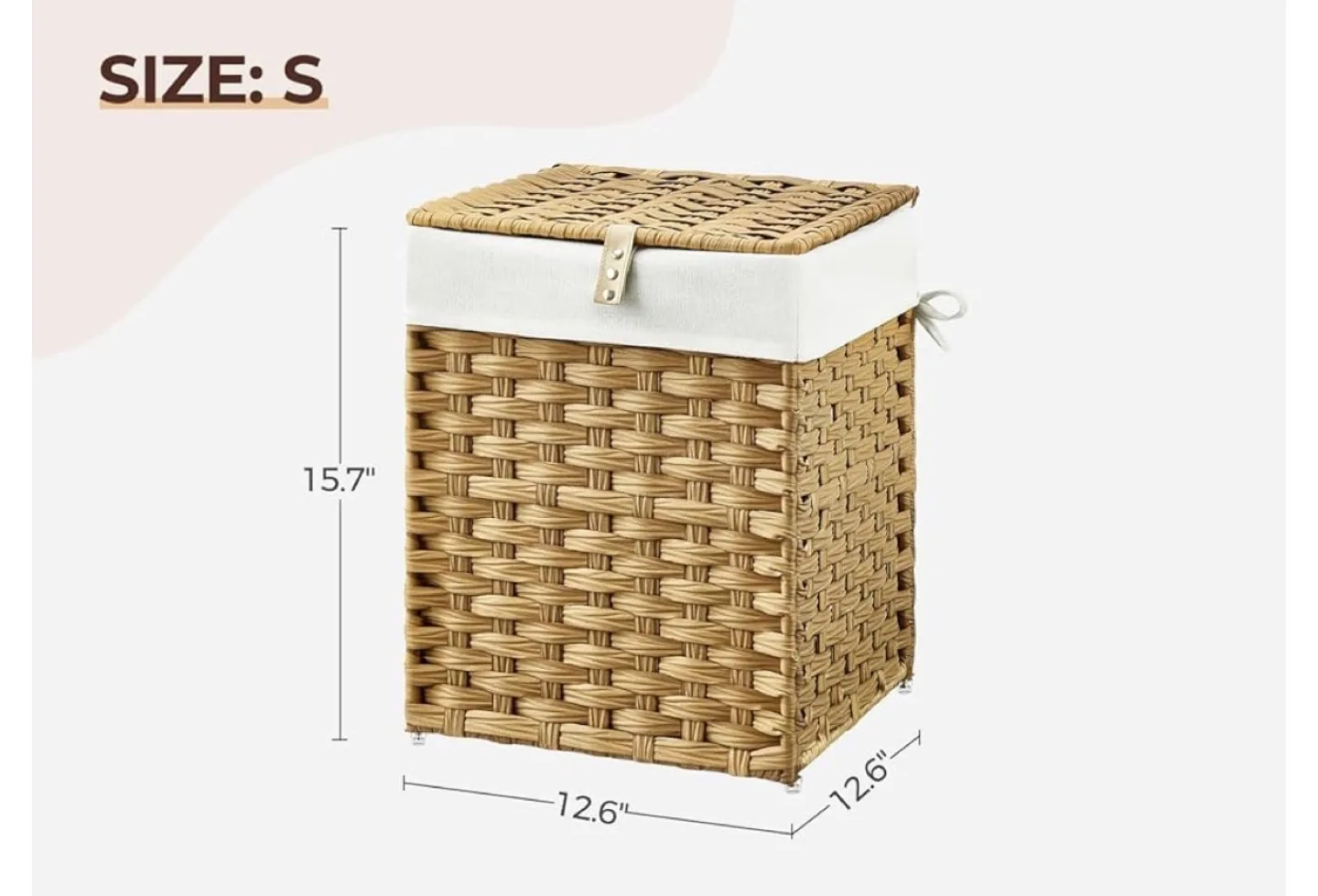 Wicker Laundry Basket with Liner Bags - Dark Brown image indicator(4)