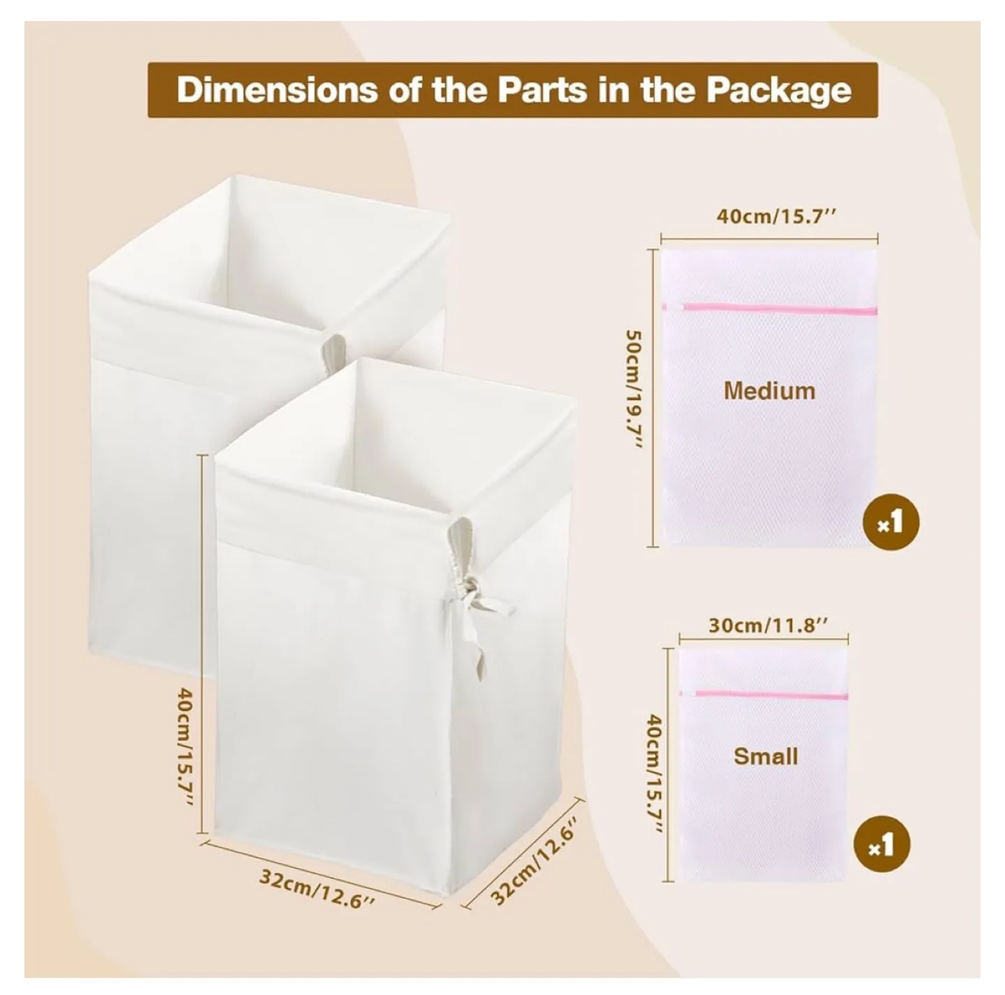 Wicker Laundry Basket with Liner Bags - Dark Brown image indicator(2)