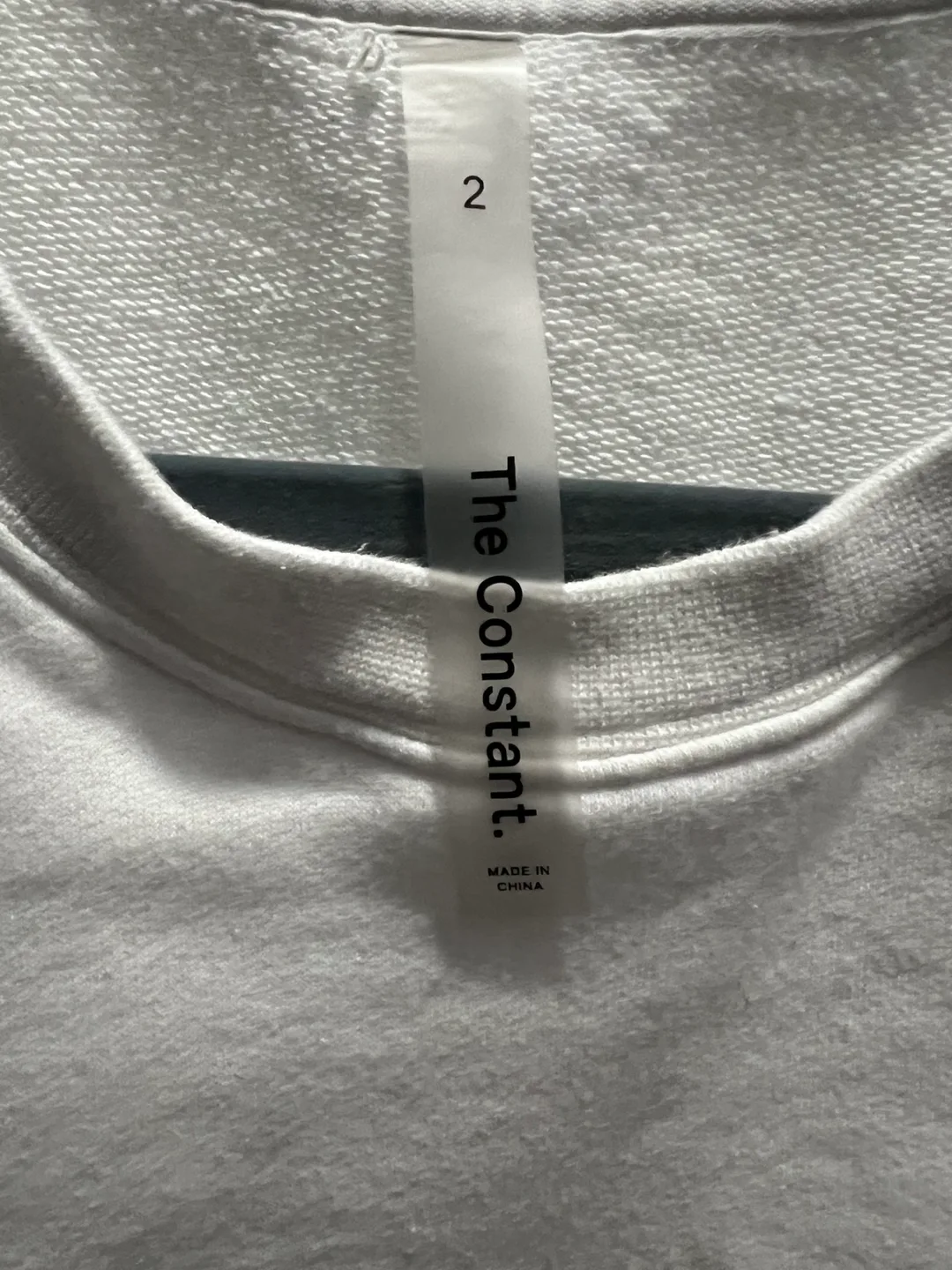 Aritzia White Cropped Crewneck Sweatshirt Size 2 image indicator(2)