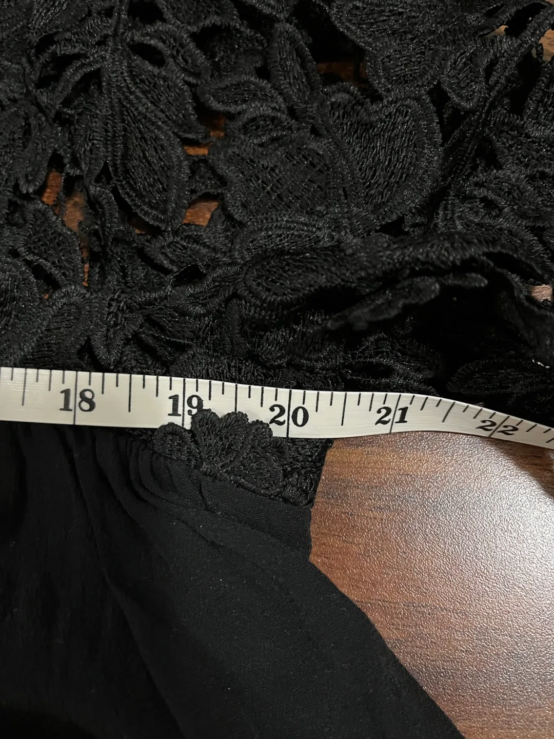 Guest Editor women’s small lace 3/4 sleeve babydoll top, black image indicator(7)