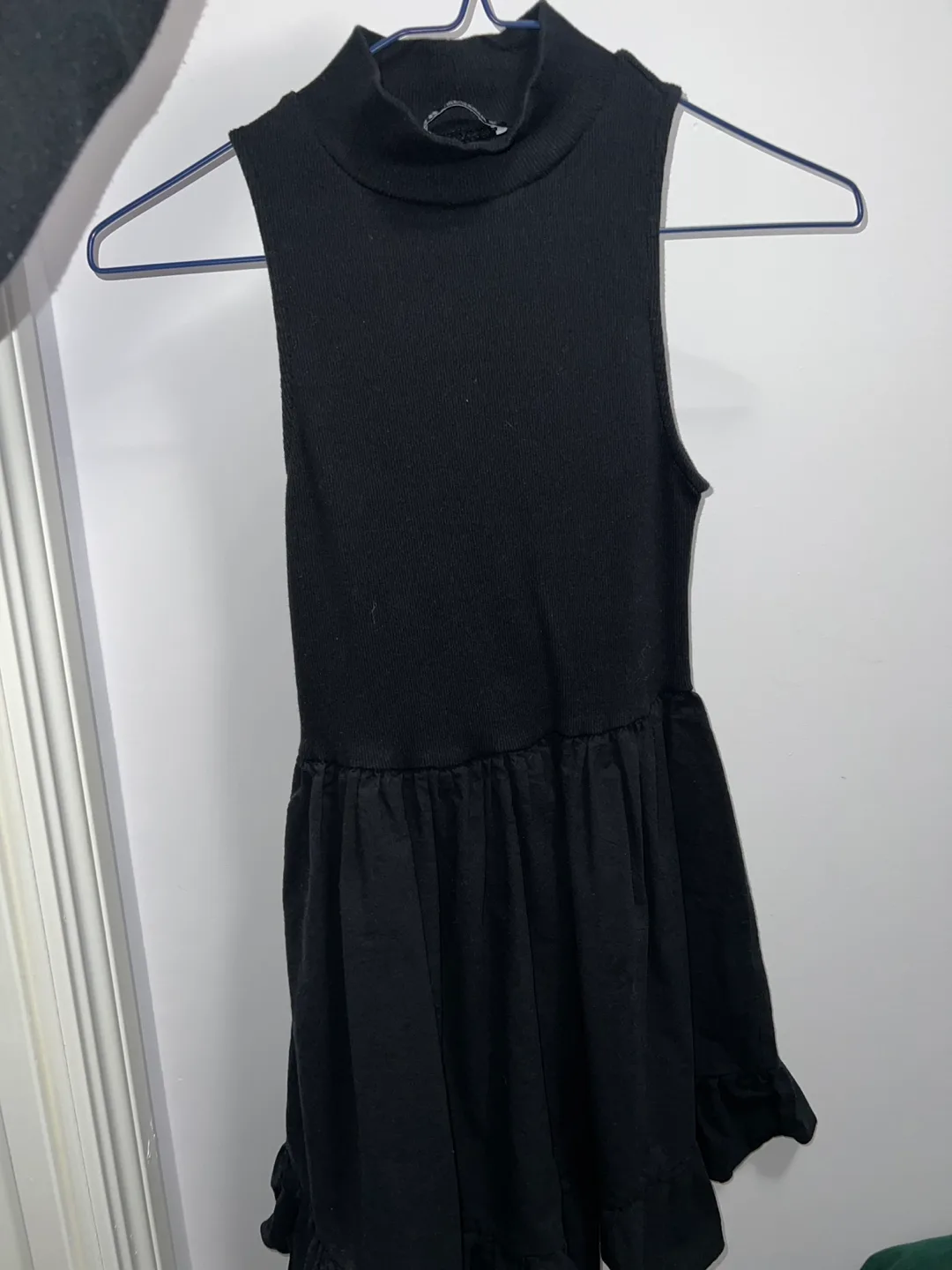 Zara Black Mock Neck Mini Dress Size Small image indicator(4)