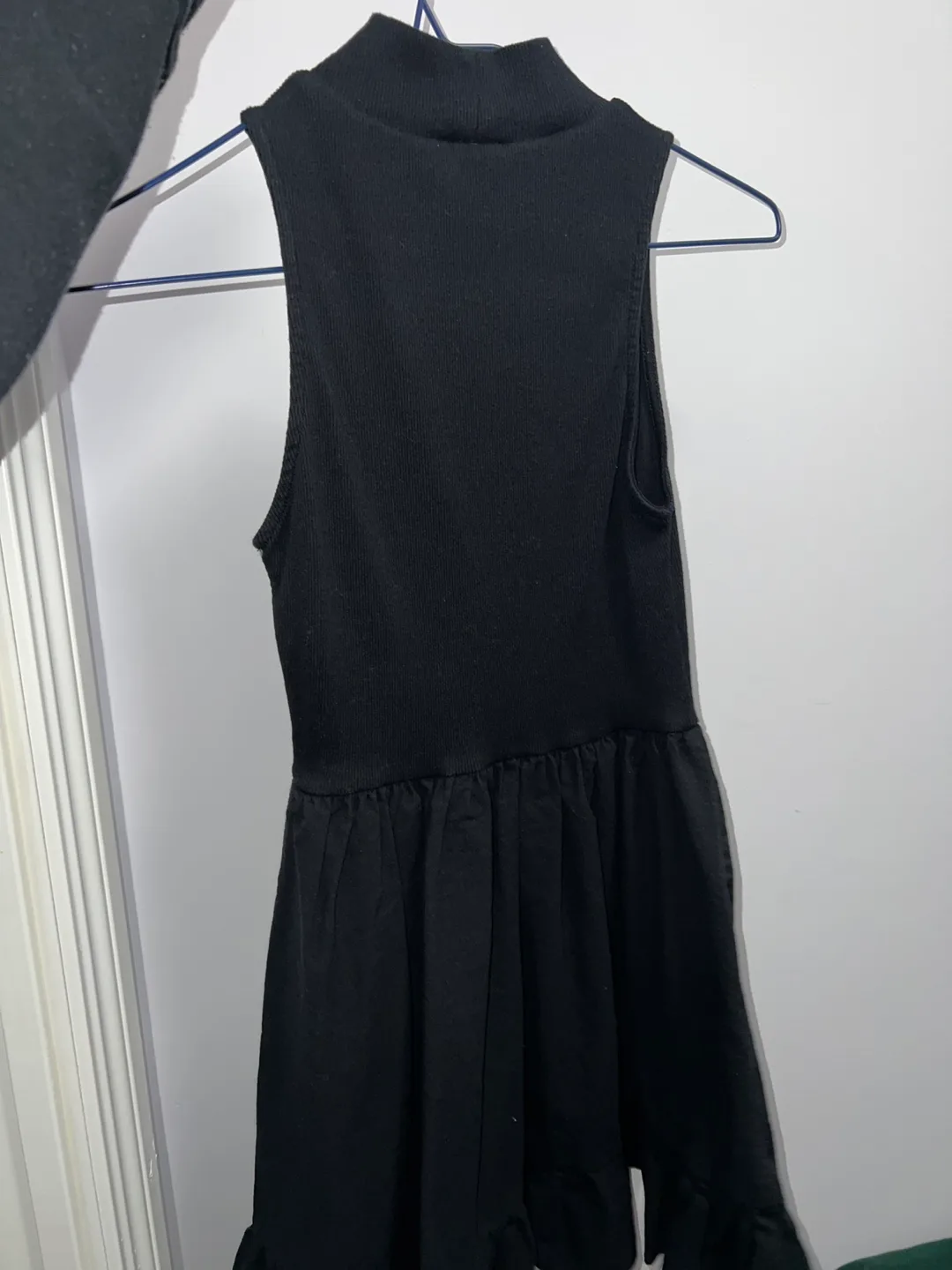 Zara Black Mock Neck Mini Dress Size Small image indicator(3)