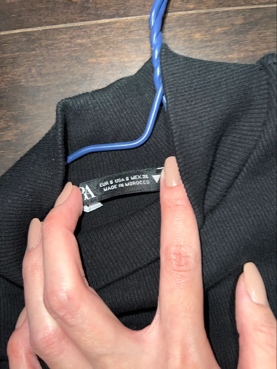 Zara Black Mock Neck Mini Dress Size Small image indicator(2)