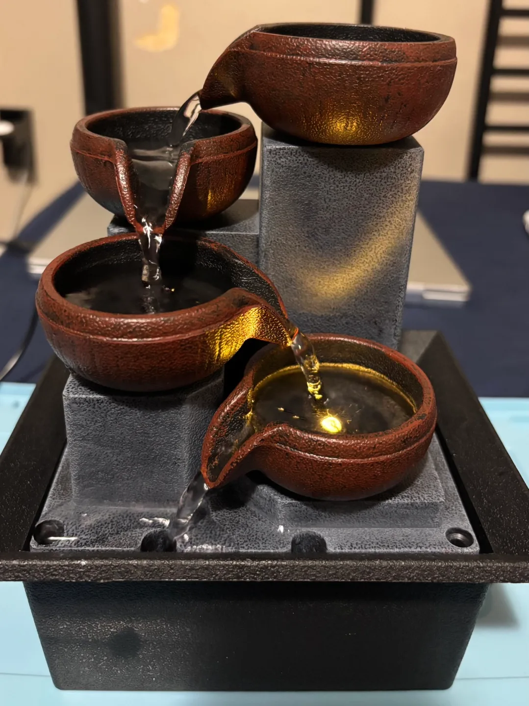 Tabletop Waterfall Fountain with LED Light *NEW* image indicator(2)