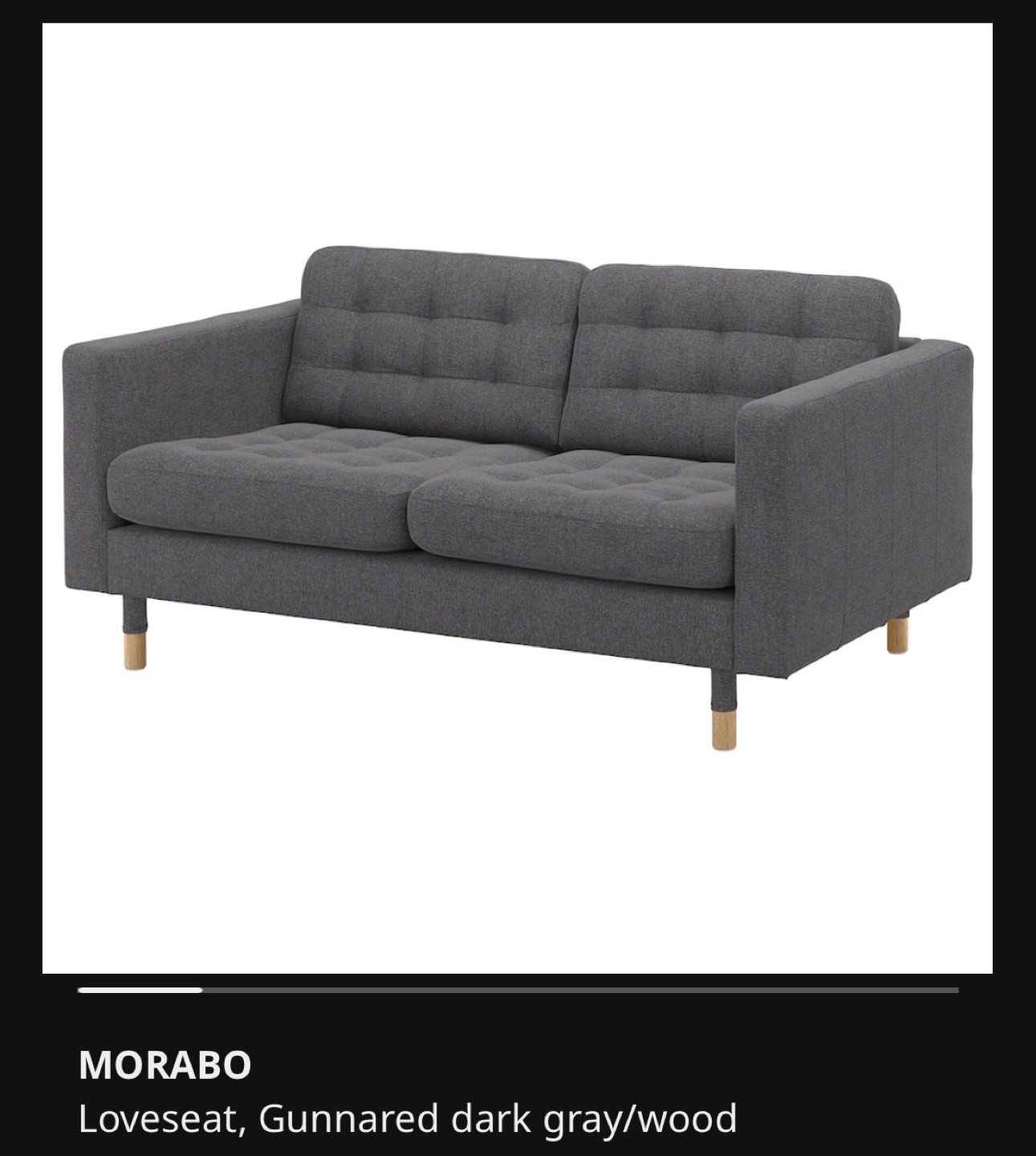 Ikea sofa Gunnared Dark Gray