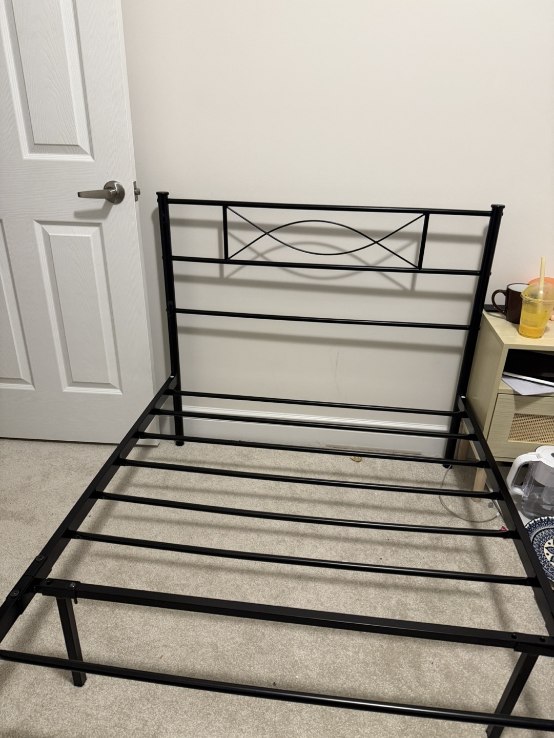 Black Metal Twin Bed Frame - photo 2