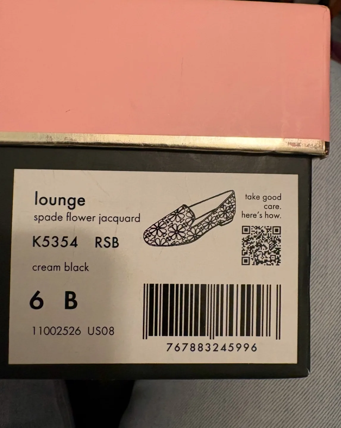 Kate Spade  Jacquard Cream Black Loafers  Size6B image indicator(4)