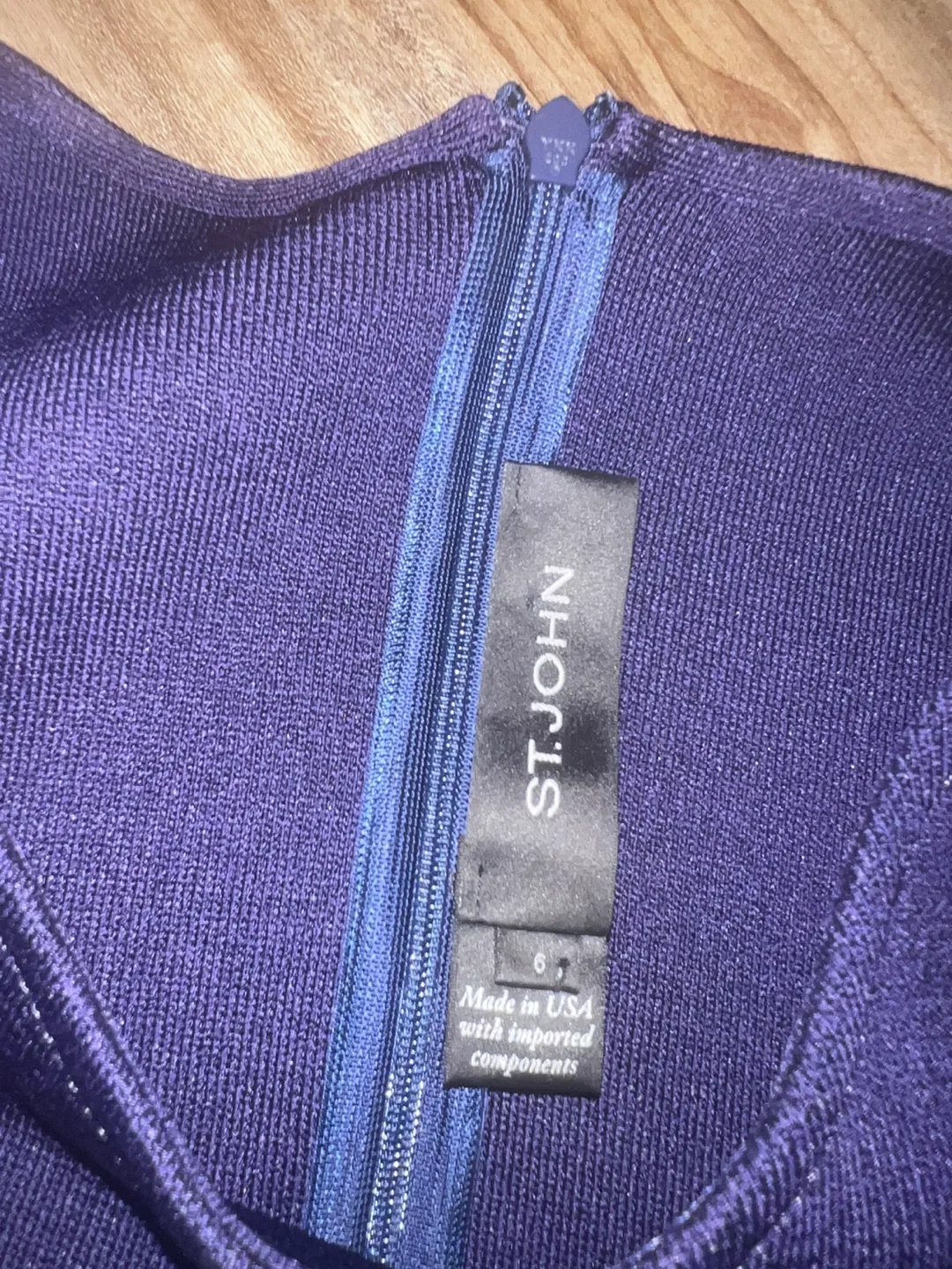 St John Purple Mid Length Dress image indicator(2)