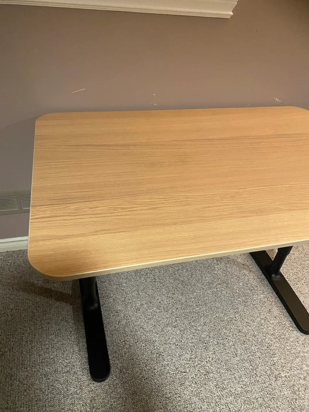 wooden style adjustable ikea desk (delivery available) image indicator(2)