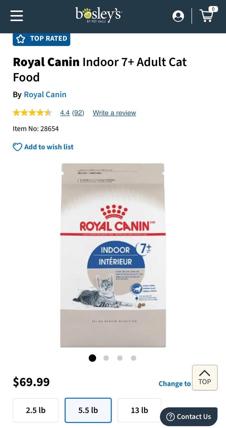 Royal Canin Indoor 7+ Adult Cat Food - 5.5 lb bag image indicator(5)