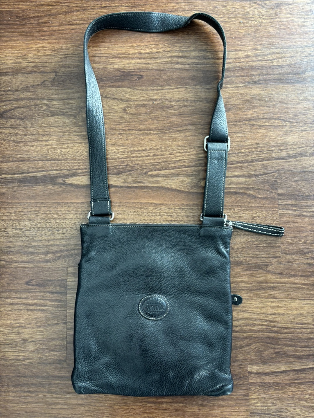 Roots Black Leather Crossbody Bag - photo 2