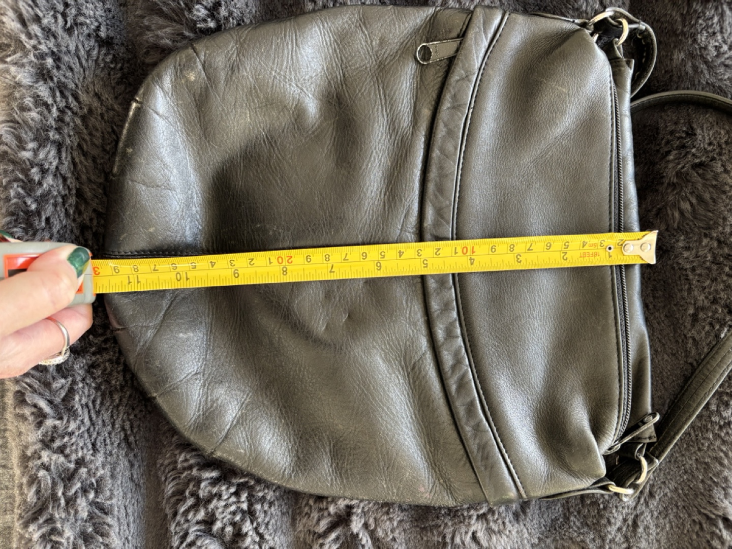 Black Leather Crossbody Bag - photo 3