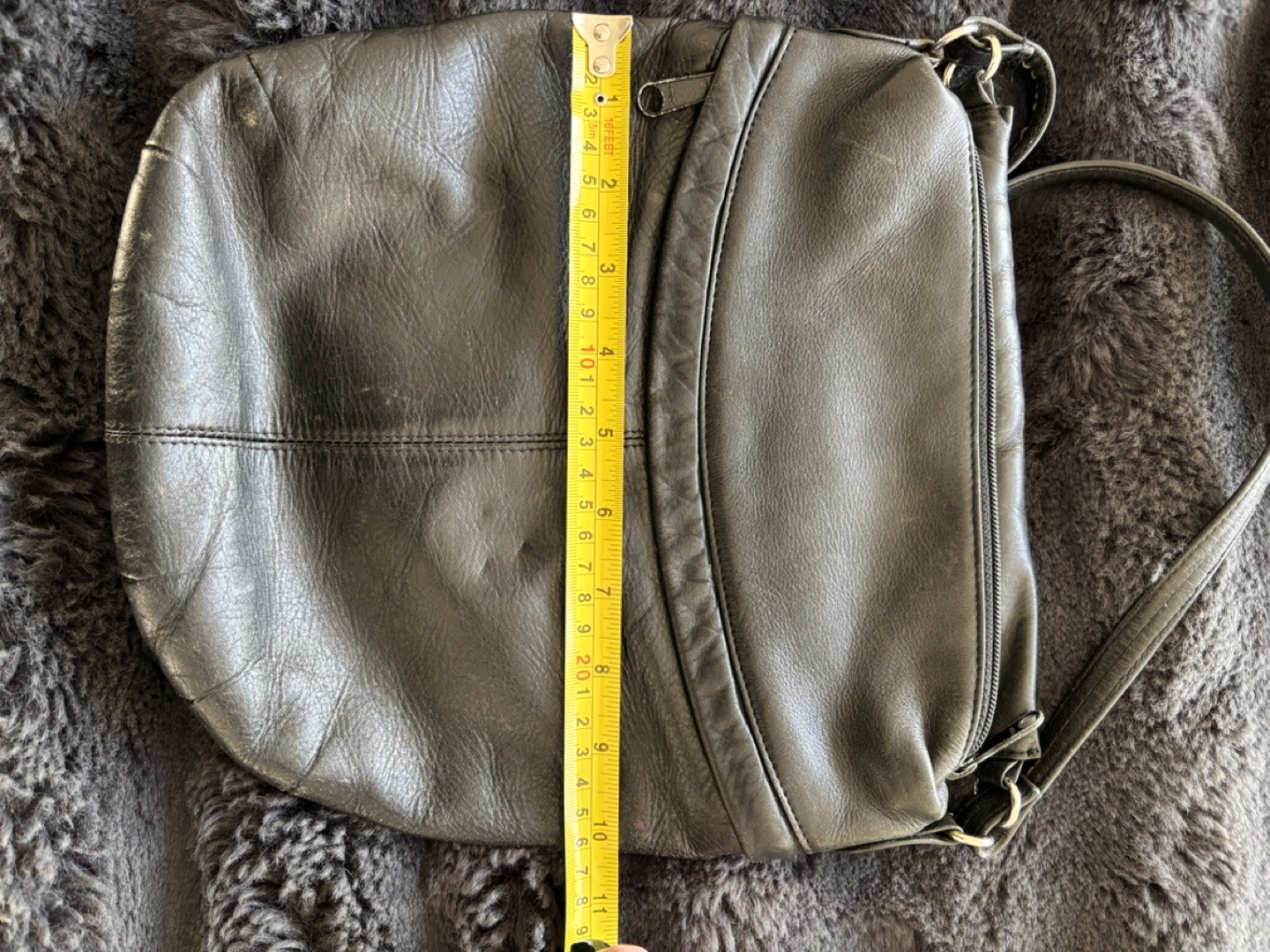 Black Leather Crossbody Bag - photo 4