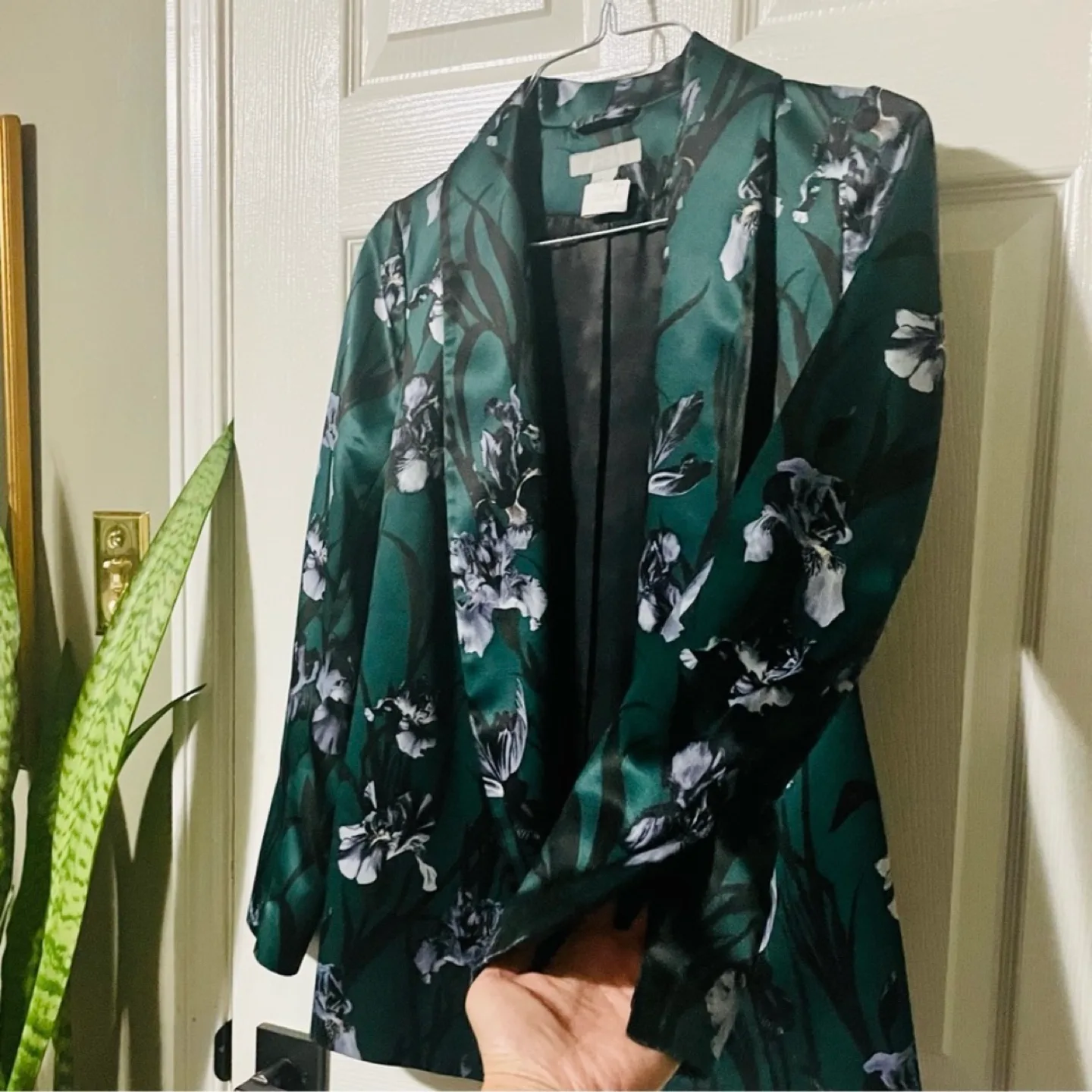 H&M Green Printed Pattern Jacket image indicator(3)