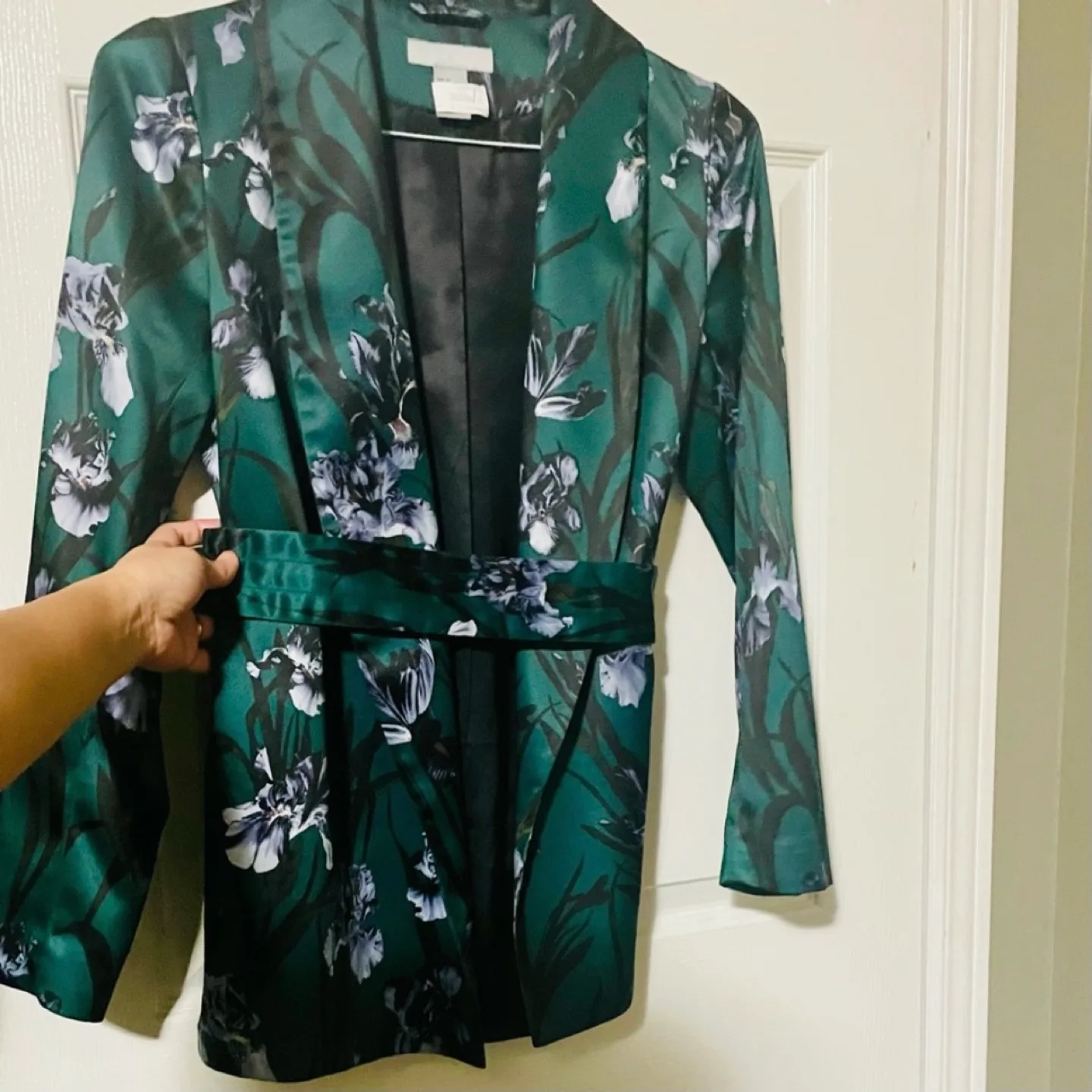 H&M Green Printed Pattern Jacket image indicator(5)