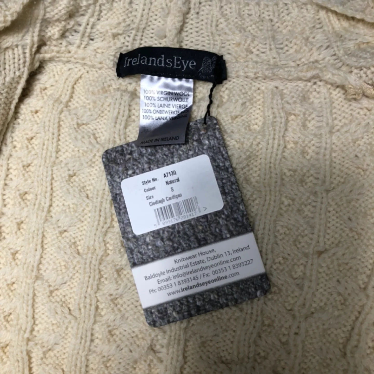 Ireland's Eye Aran Knit Cardigan - Size Small image indicator(3)