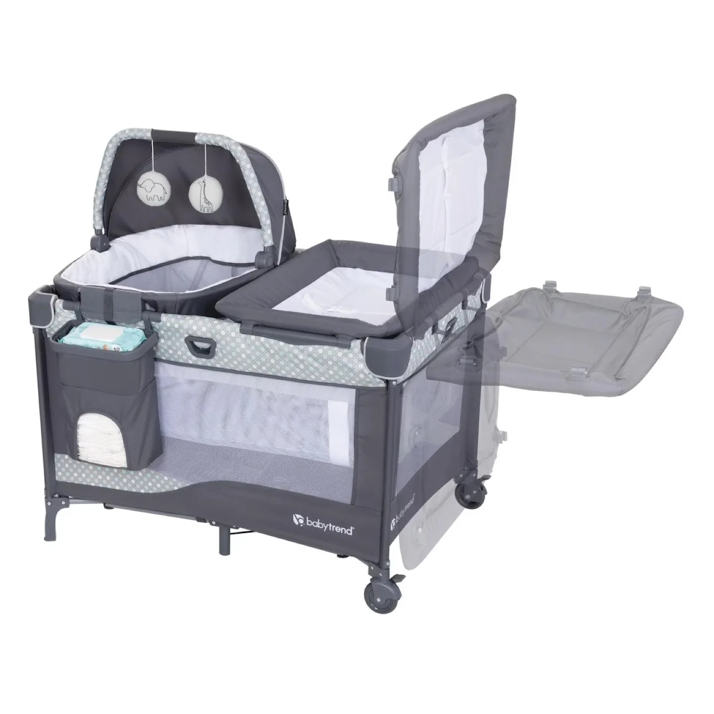 Baby Trend Nursery Den Playard with full bassinet image indicator(5)