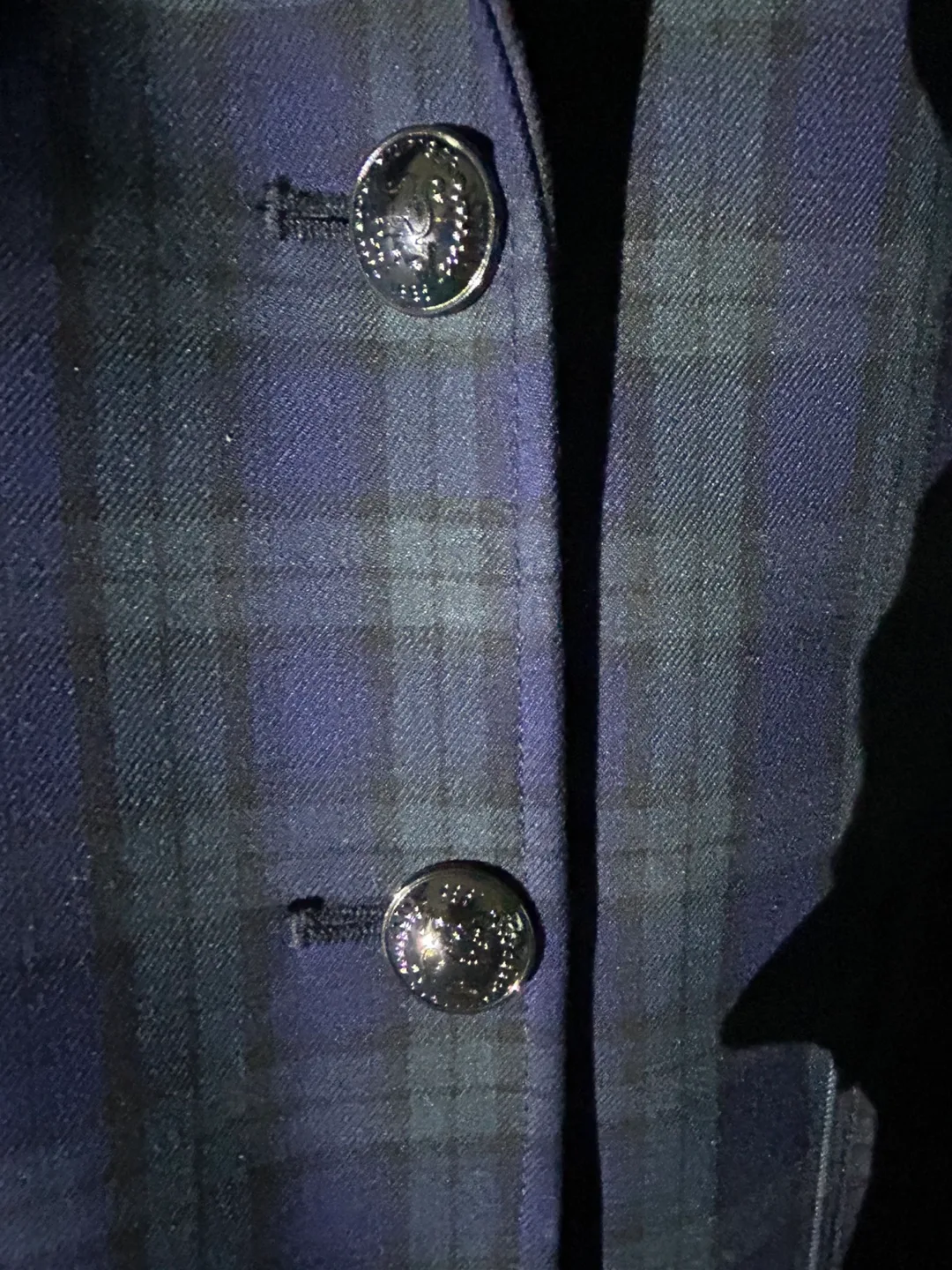 Tommy Hilfiger Women's Size 12 Blue Plaid Blazer Jacket image indicator(3)