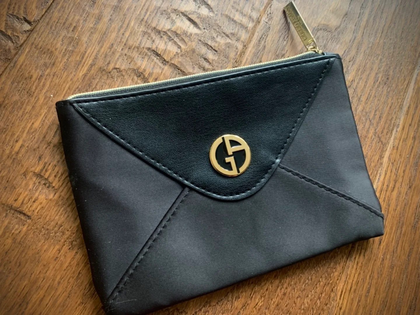 Giorgio Armani Black Envelope-Style Cosmetic Pouch thumbnail