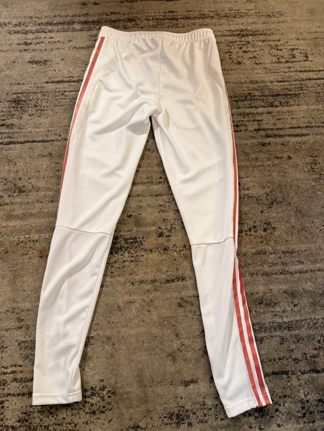 Adidas Women's White Track Pants with Red Stripes - Size M image indicator(2)