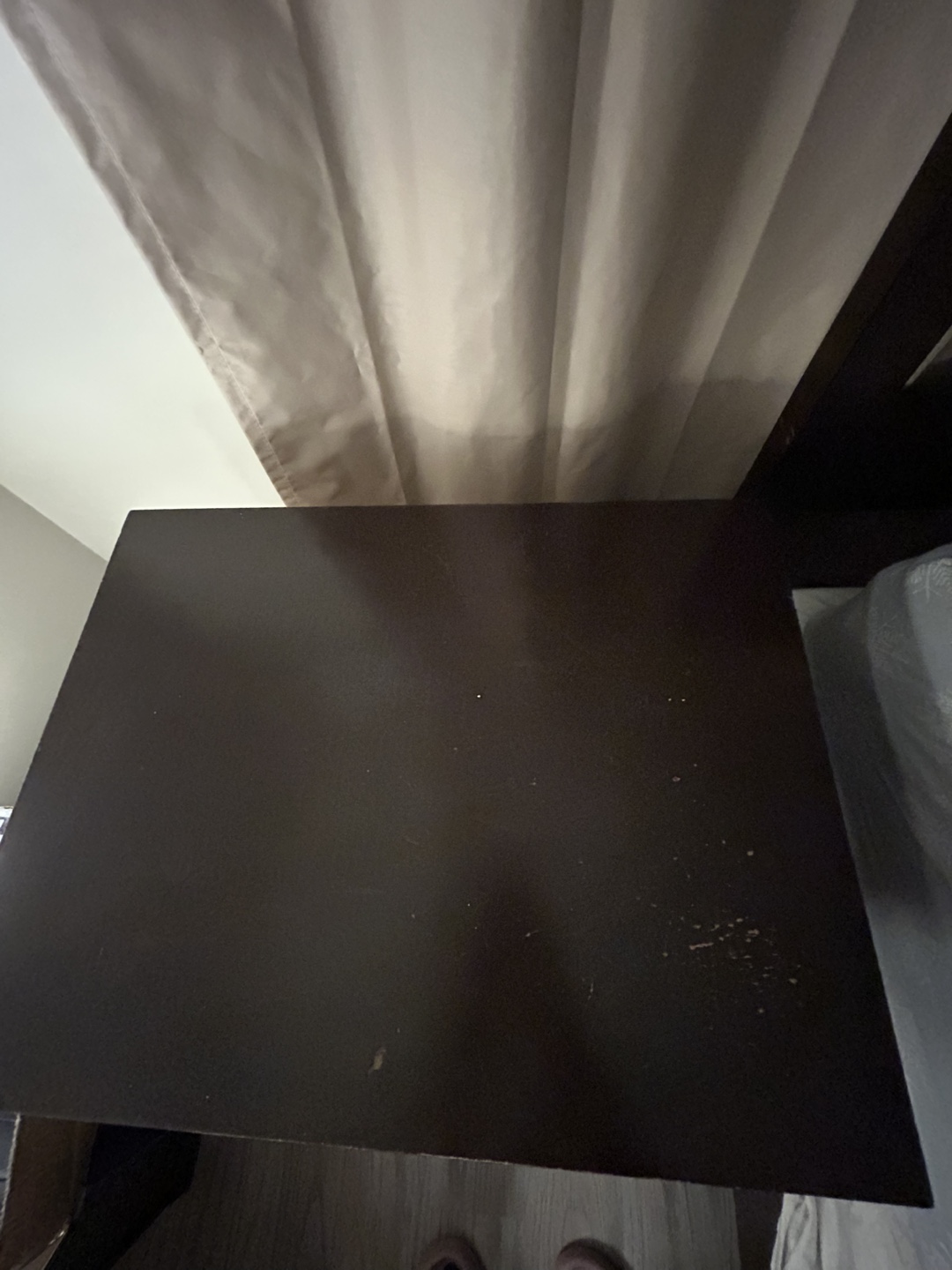 Pair of Dark Brown Wooden Nightstand with Three Drawers - photo 3