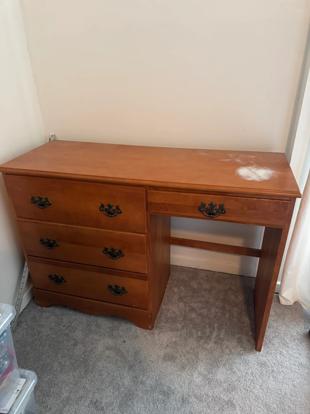 Wooden Desk with Three Drawers thumbnail