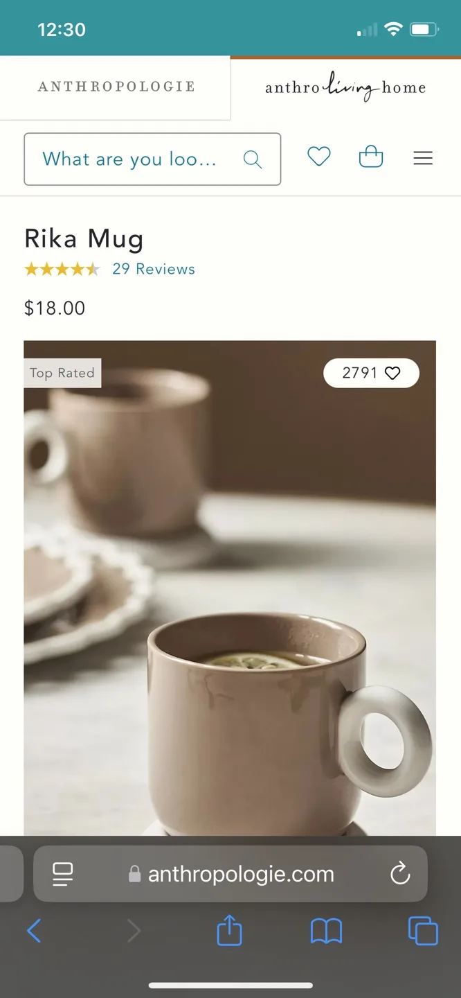 Anthropologie Rika Mugs - Set of Two image indicator(5)