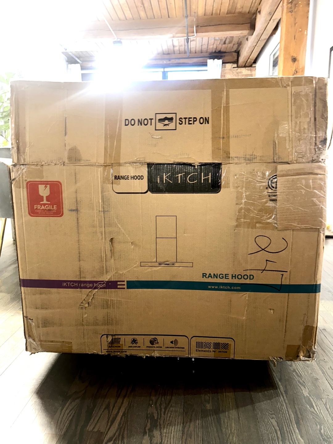 New IKITCH 30-inch Island-Mount Range Hood 900cfm - photo 2