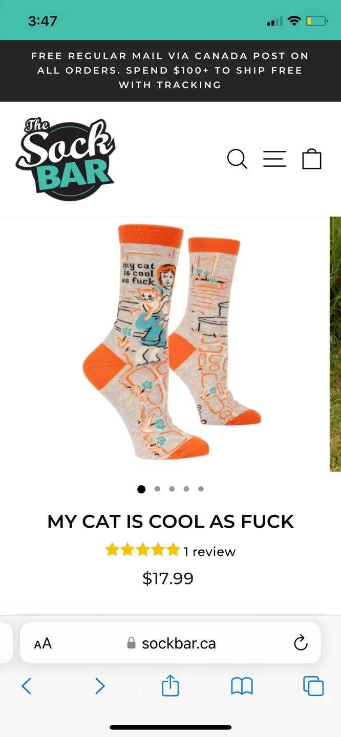 Blue Q Socks - Funny Cat and Golf Socks image indicator(6)