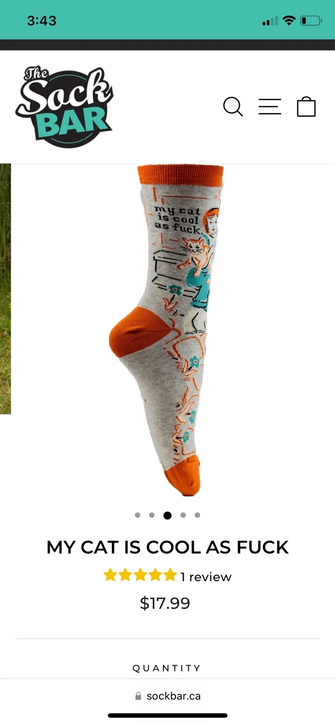 Blue Q Socks - Funny Cat and Golf Socks image indicator(2)