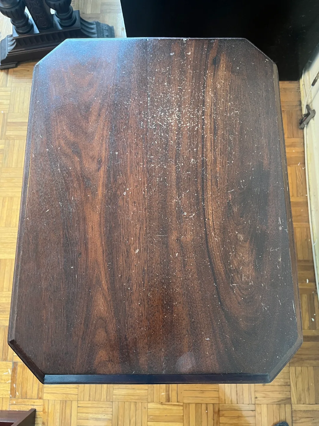 Antique Victorian-Style Ornate Wooden Side Table image indicator(4)