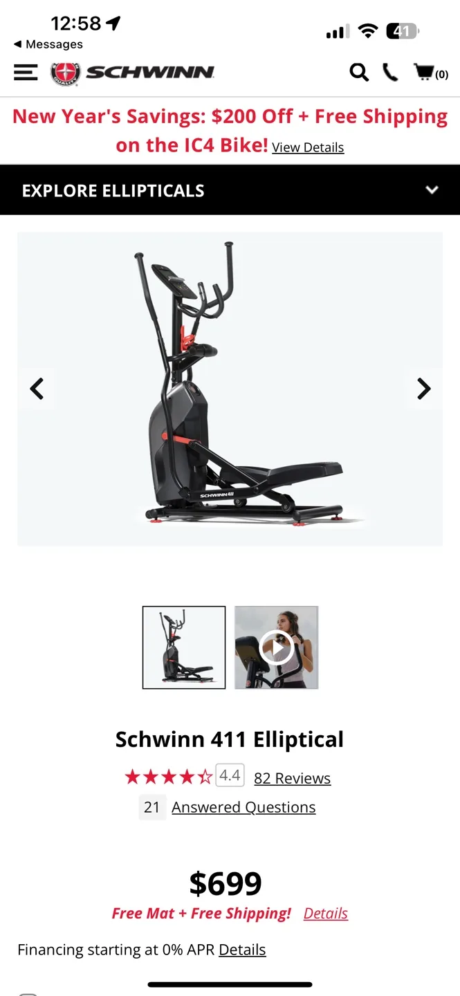 Schwinn 411 Elliptical - Brand New in Box image indicator(4)