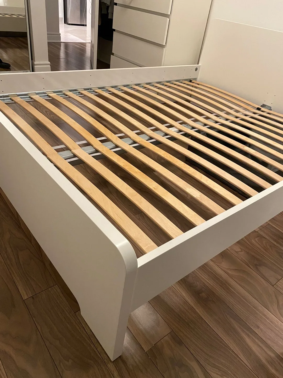 White Queen Bed Frame with Slatted Base image indicator(2)