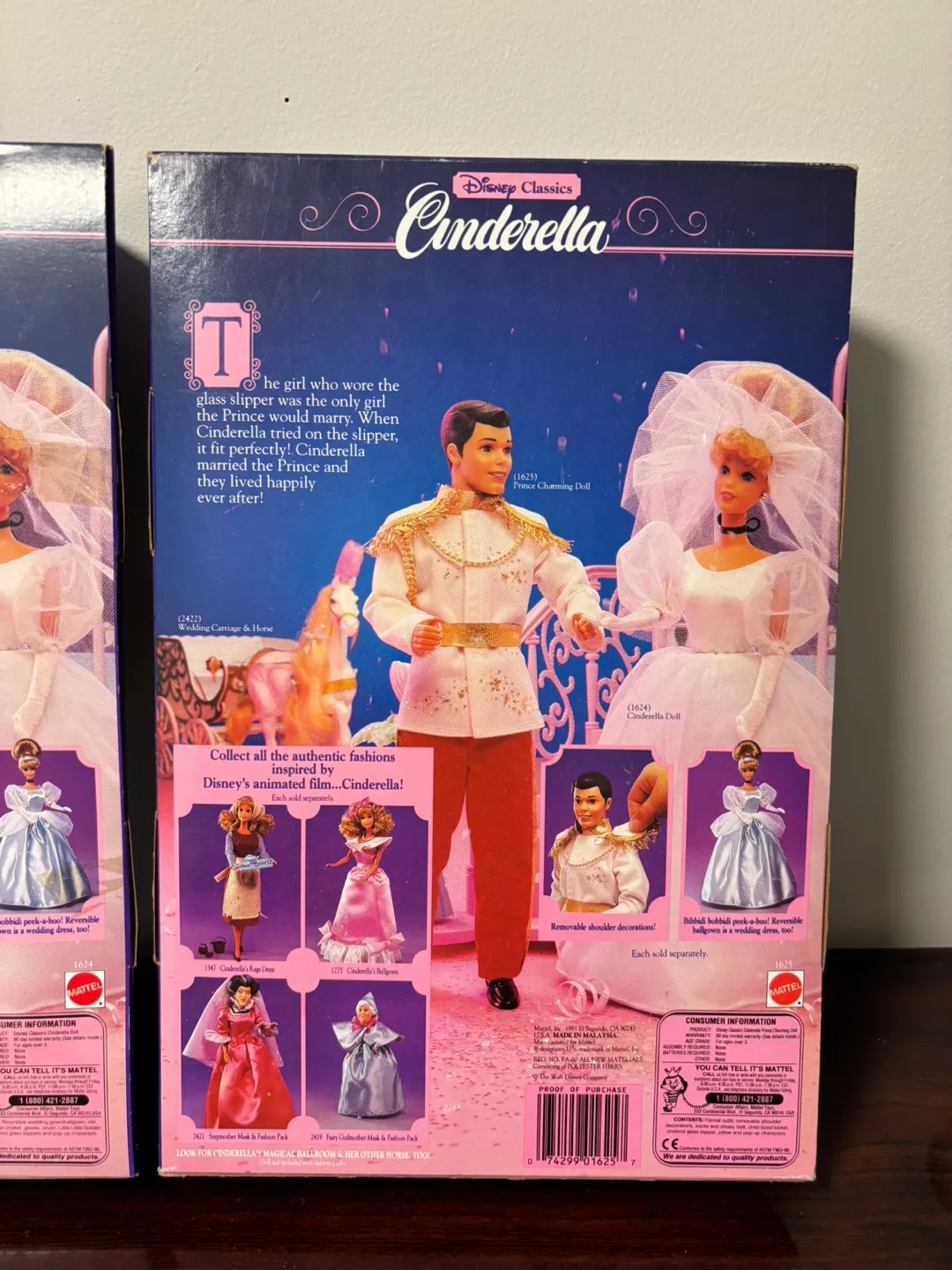 Vintage Disney Classics Cinderella and Prince Charming Dolls image indicator(2)