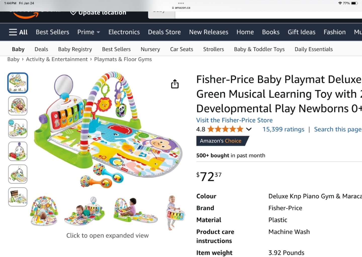 Fisher-Price Deluxe Kick & Play Piano Gym & Maracas - photo 4