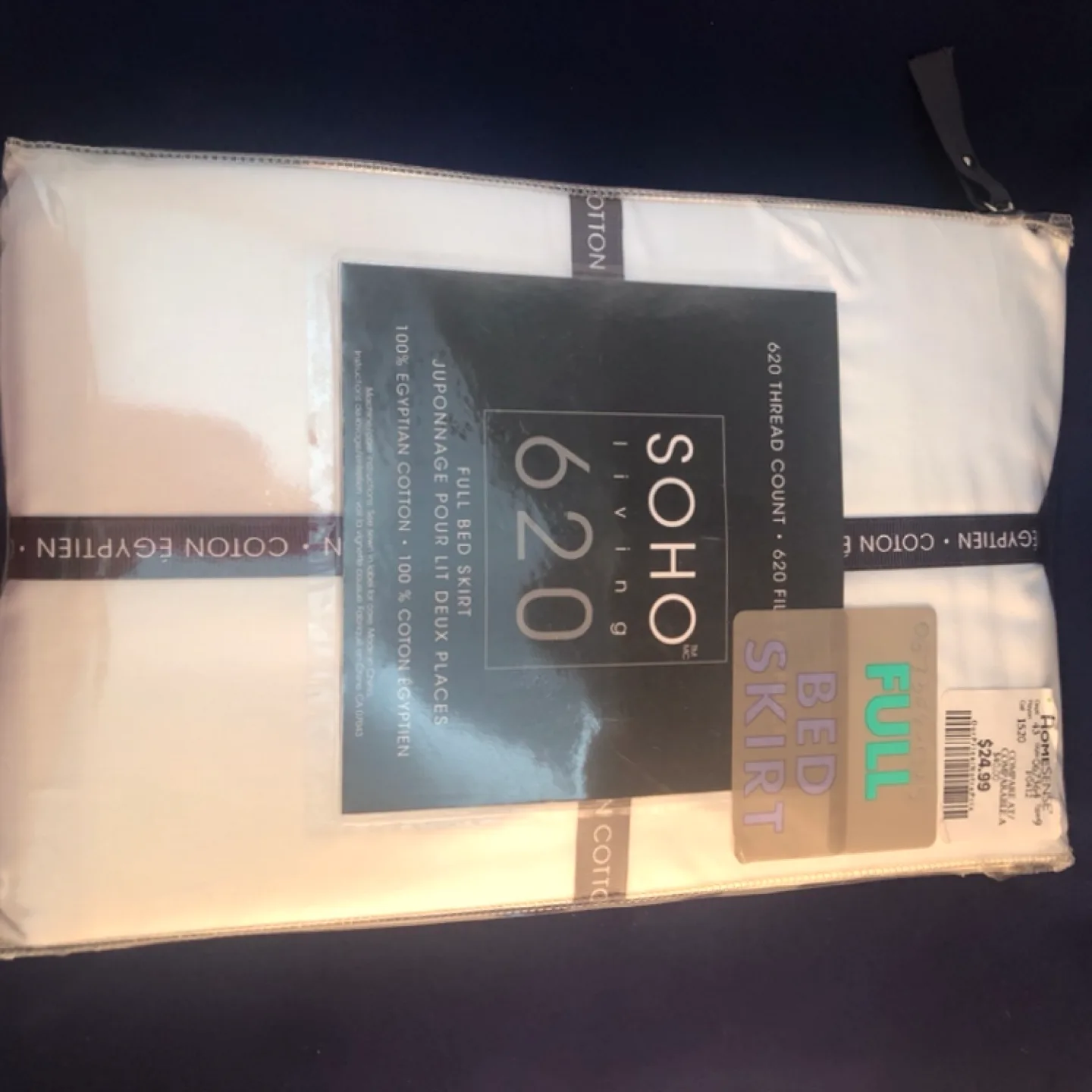 New Full Bed Skirt - 620 Thread Count Egyptian Cotton image indicator(2)