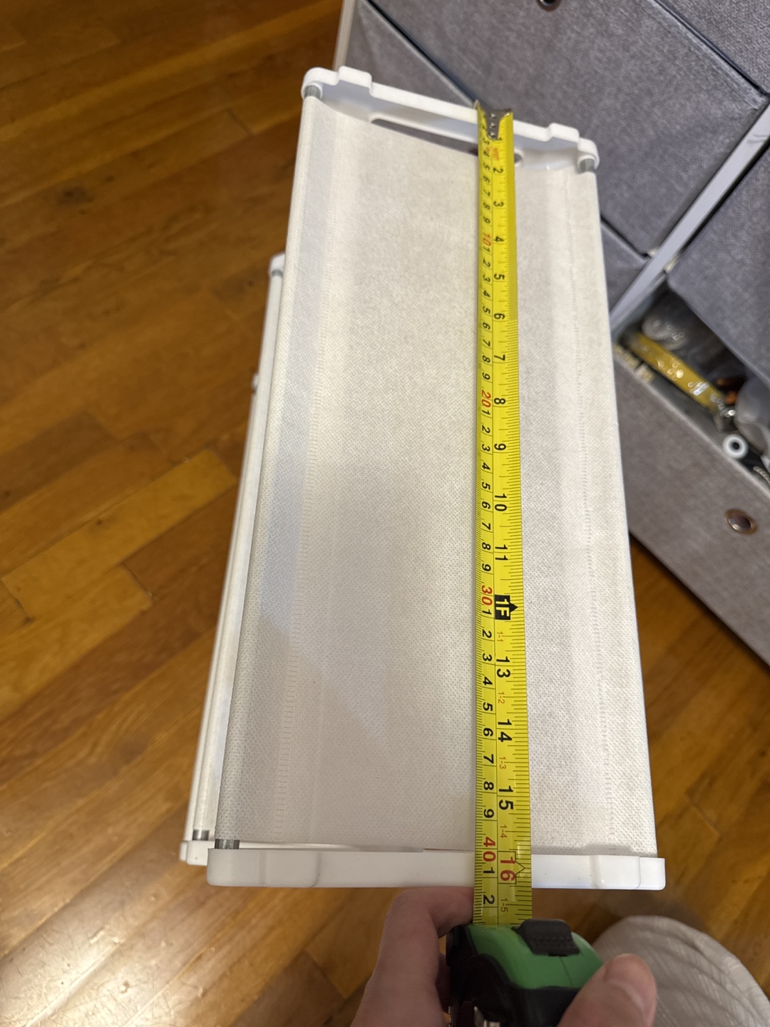 White Fabric 4-Tier Stackable Shoe Rack - photo 3