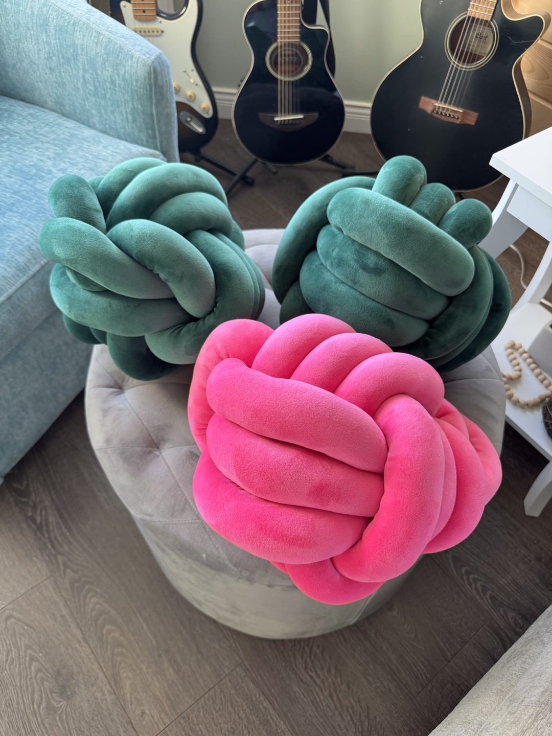 Three New Velvet Knot Pillows