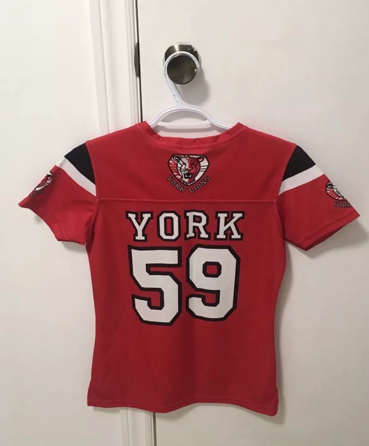 york university lions 59 sports fan red T-shirt women’s small image indicator(2)