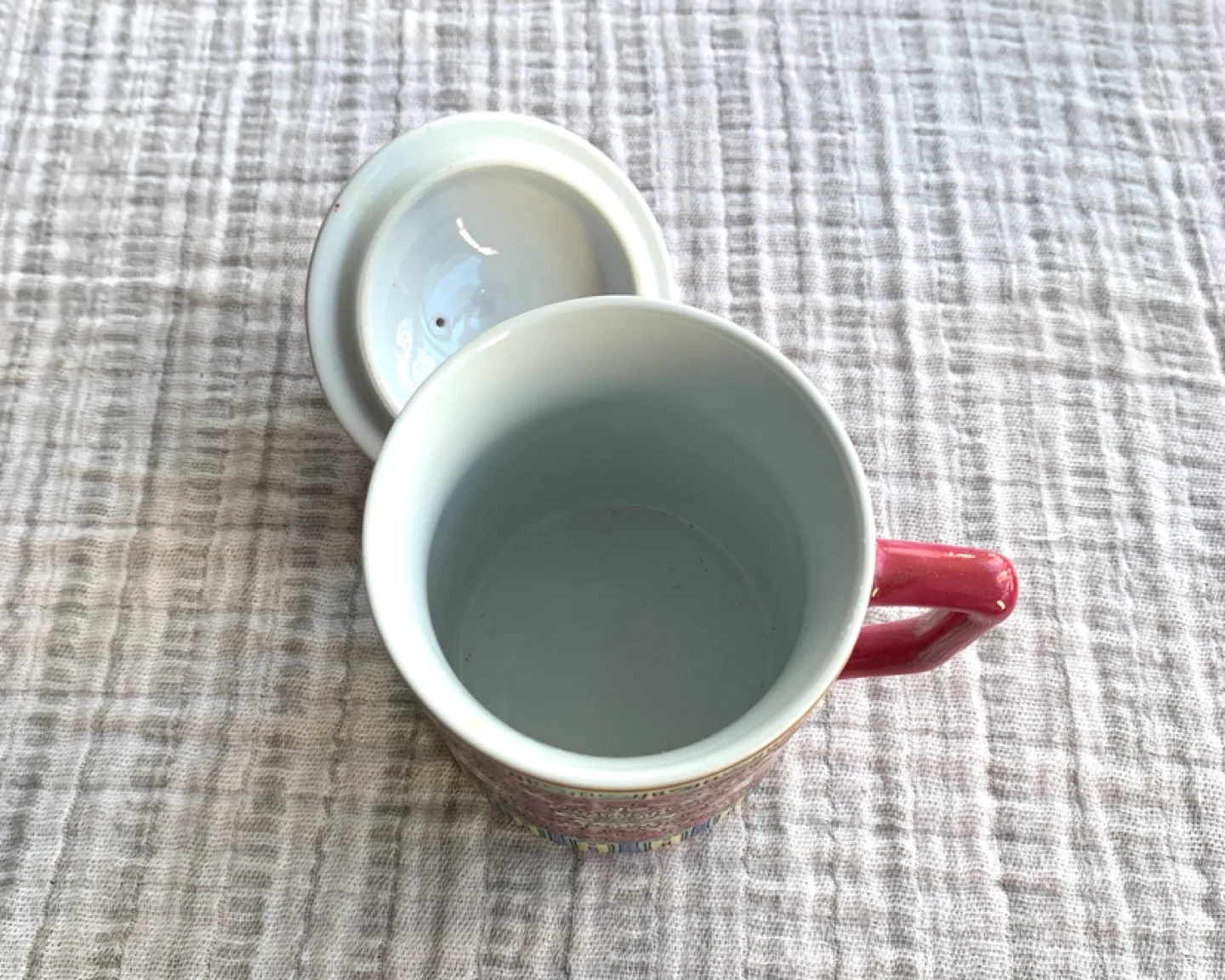 Vintage Chinese Porcelain Tea Cup with Lid image indicator(2)