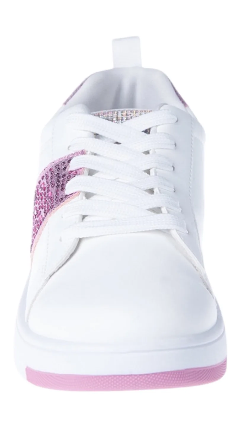 Girls' Size 12 Fuchsia Sparkle Sneakers image indicator(3)