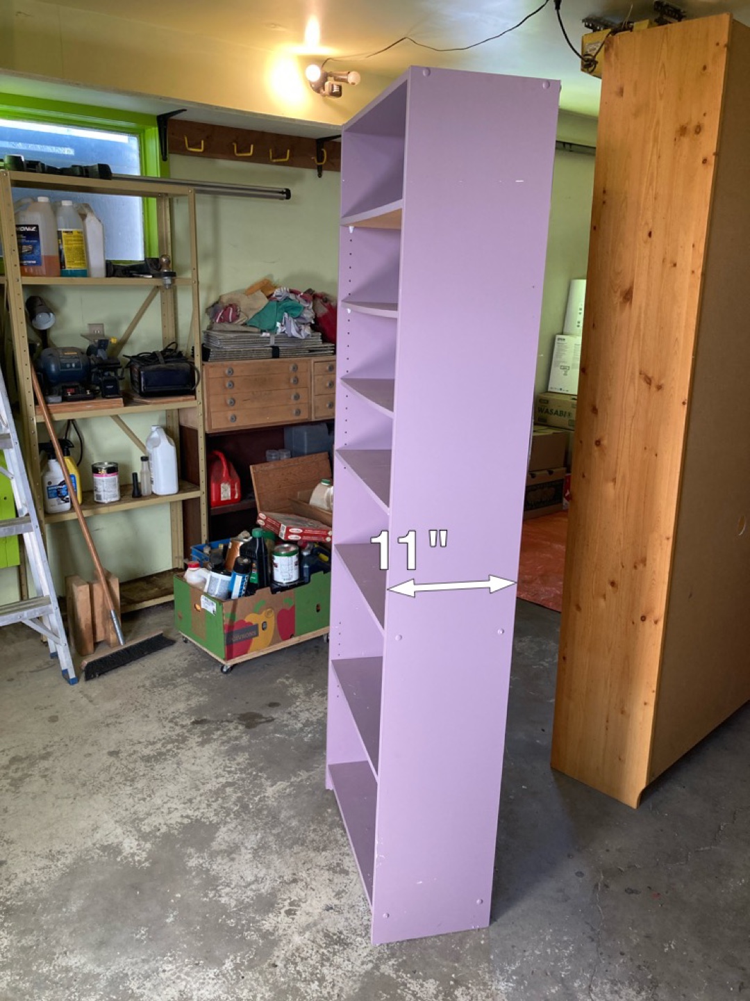 Tall Purple Bookshelf - 5'11 1/4" x 2' x 11"