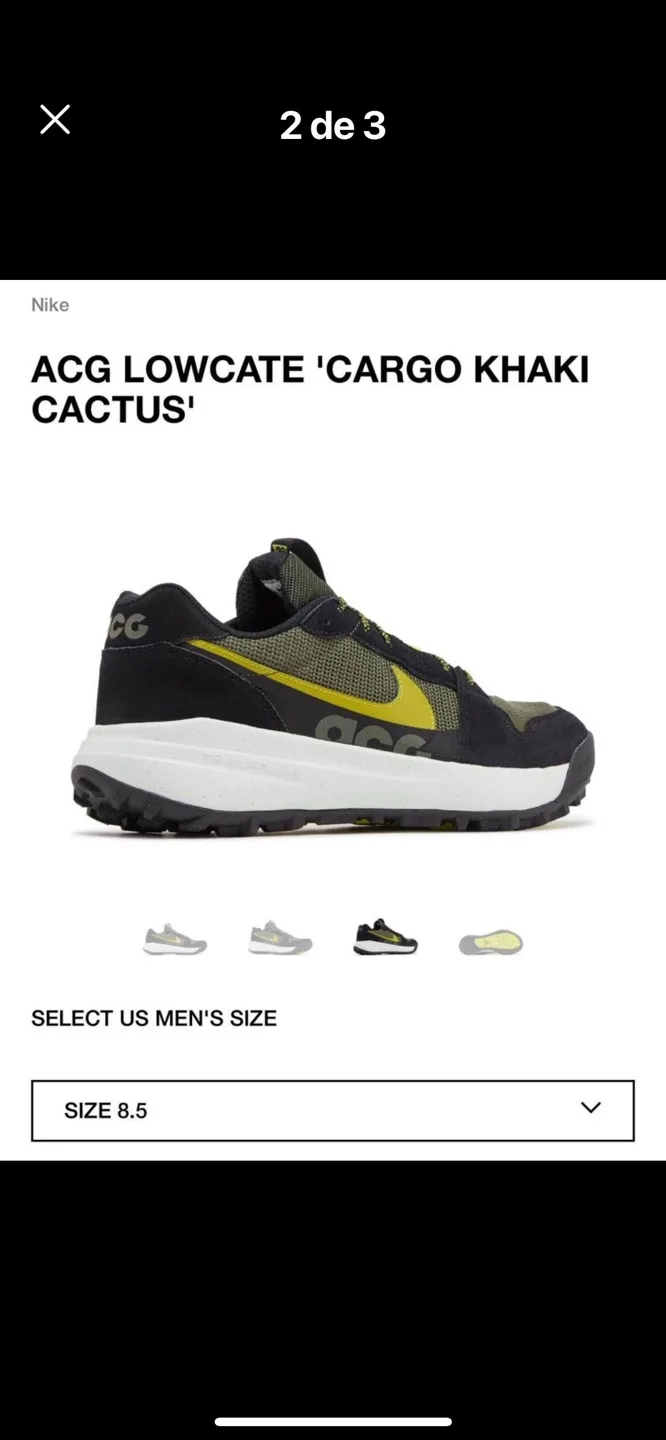 Nike ACG Lowcate 'Cargo Khaki Cactus' Men's Size 8.5 image indicator(2)