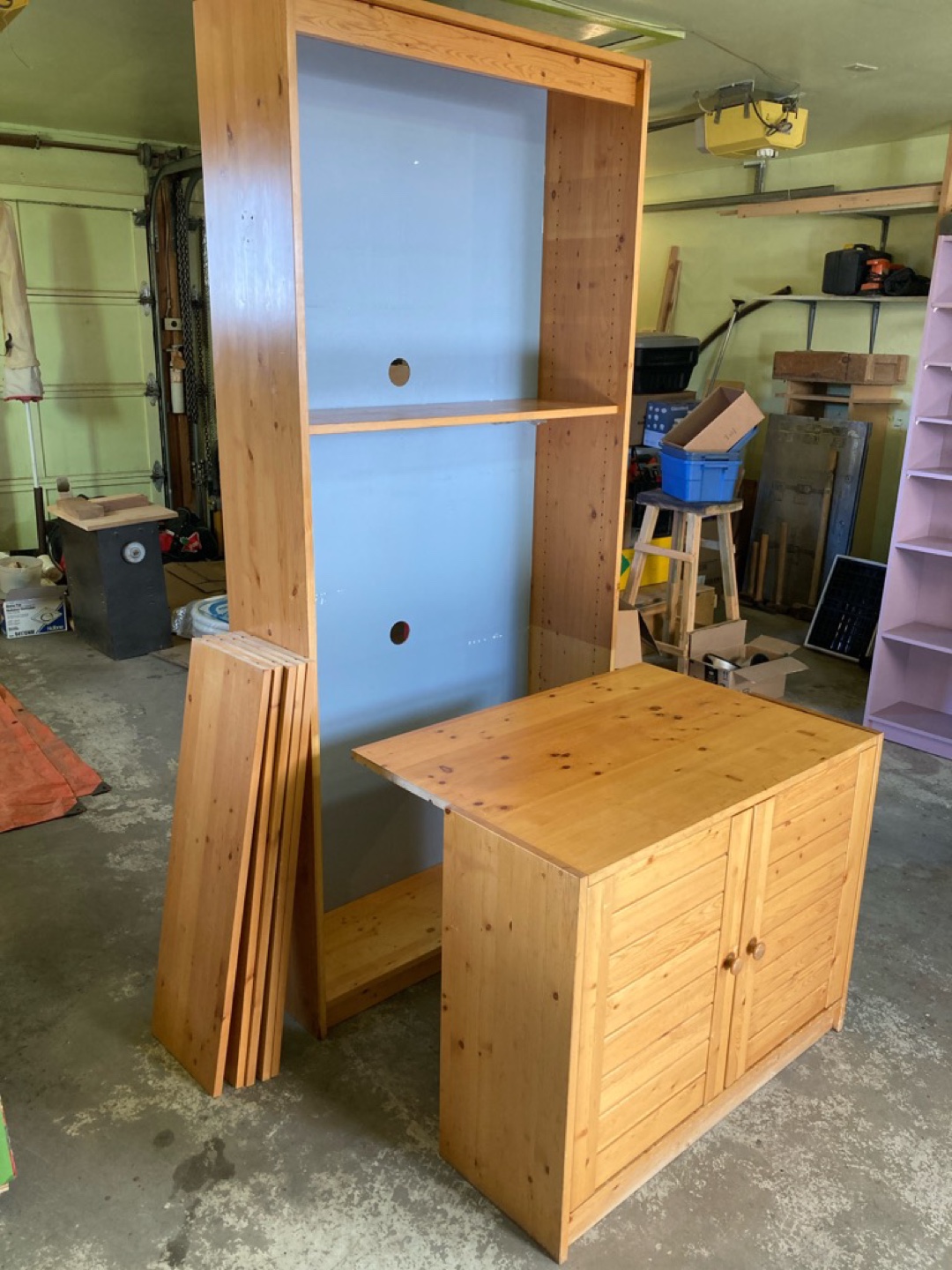 Pinewood Entertainment Centre/Bookcase - Disassembled - photo 3