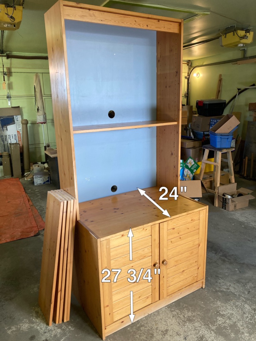 Pinewood Entertainment Centre/Bookcase - Disassembled - photo 4