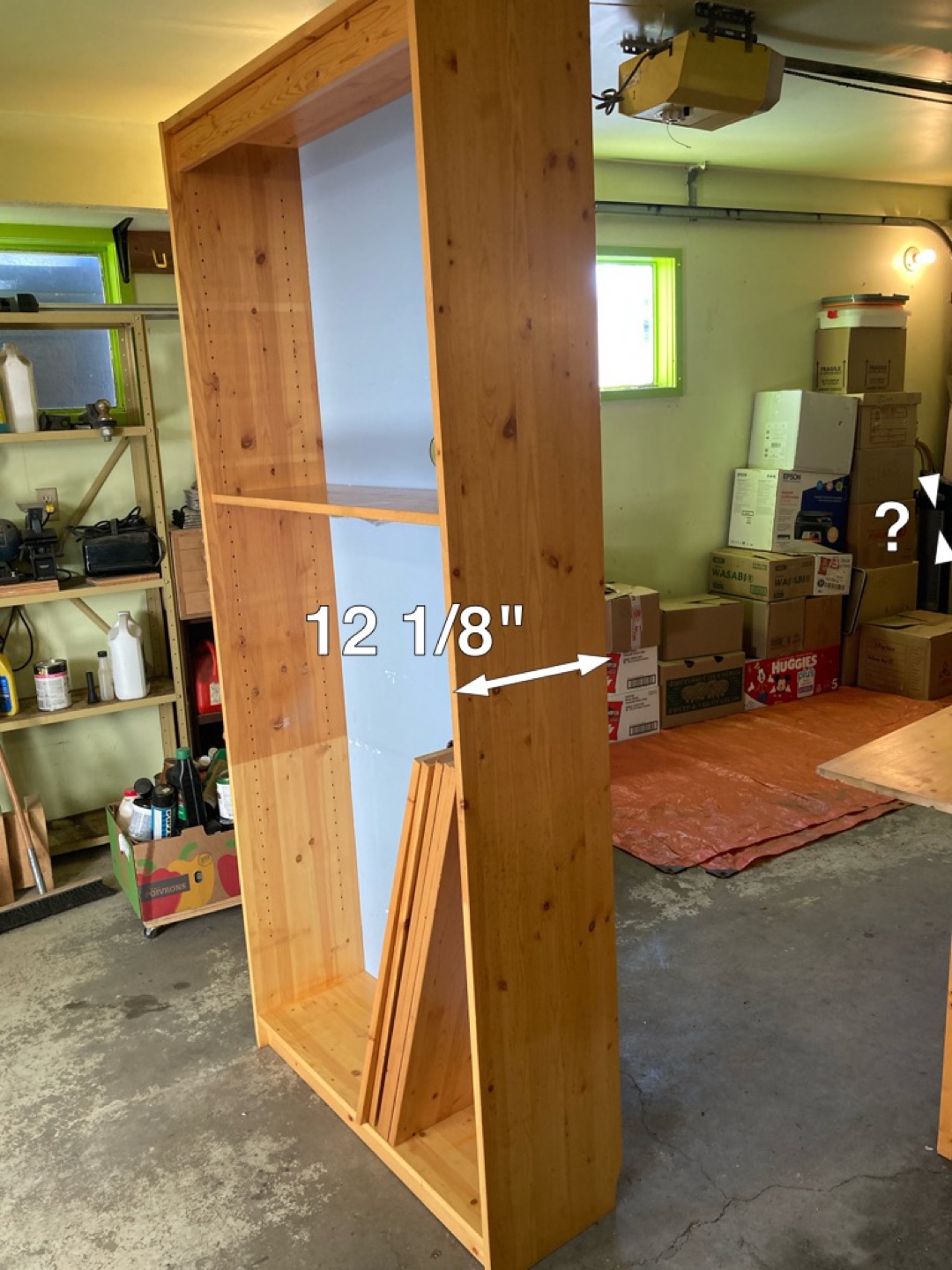 Pinewood Entertainment Centre/Bookcase - Disassembled