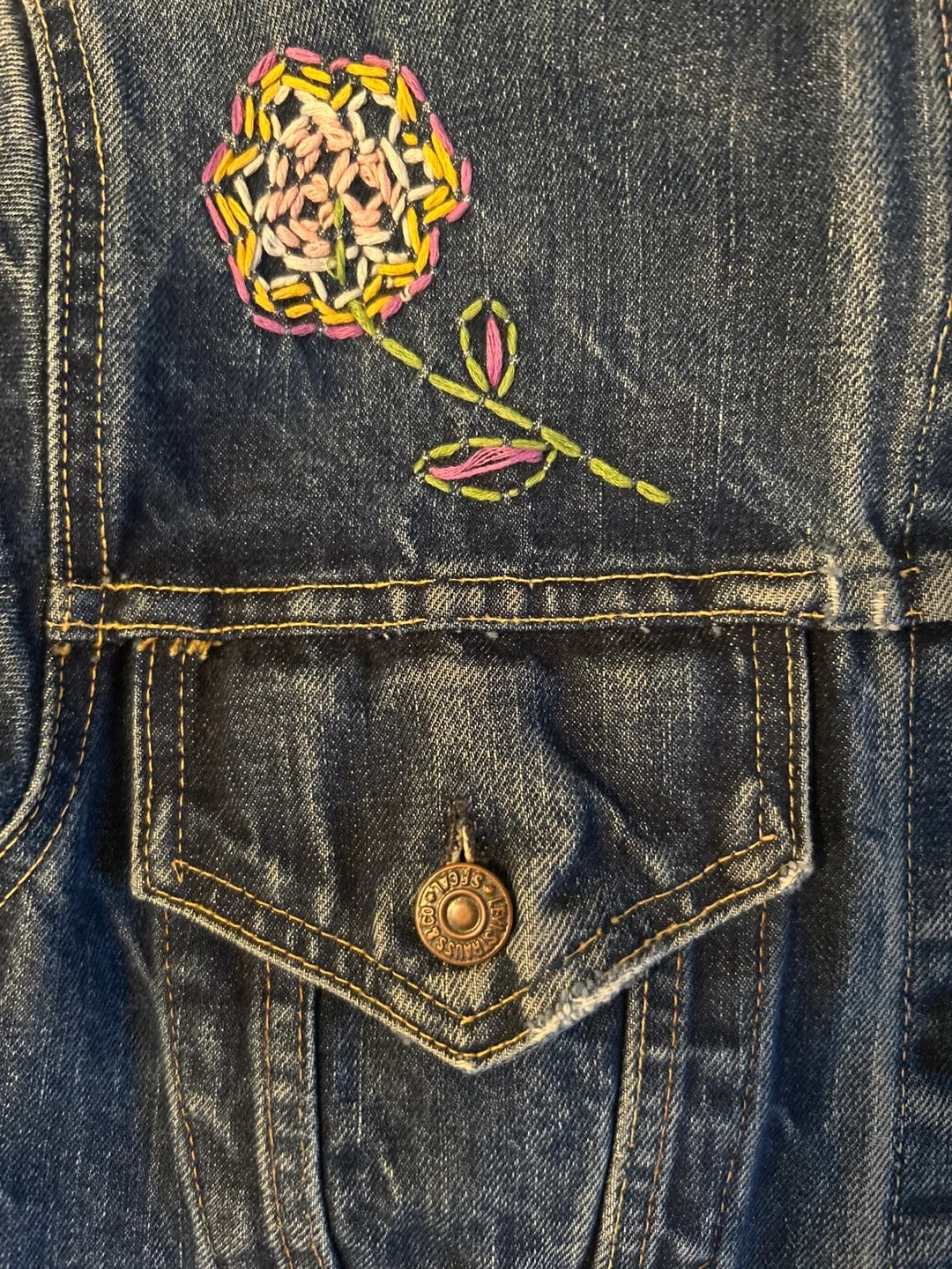 Vintage Levi's Denim Jacket with Embroidery image indicator(2)